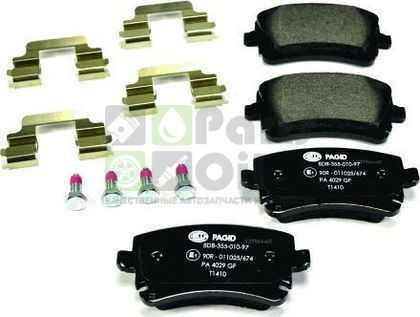 Тормозные колодки Hella задние для Audi S4 III B7 2004-2009. Артикул 8DB 355 010-971