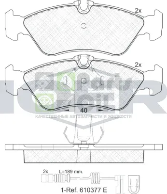Тормозные колодки Icer задние для Mercedes-Benz G-Класс W463 I 1989-2018. Артикул 141103-203