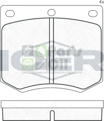 Тормозные колодки Icer передние для Ford Capri I 1969-1974. Артикул 180255