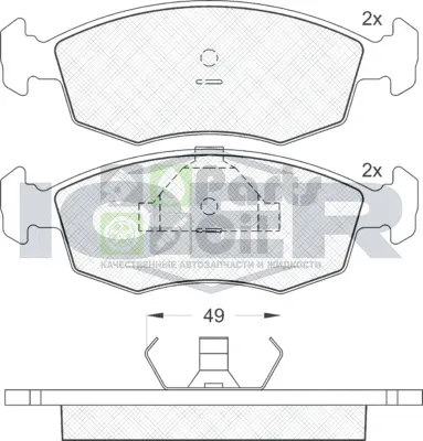 Тормозные колодки Icer передние для Ford Scorpio I 1985-1994. Артикул 180543