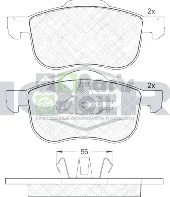 Тормозные колодки Icer передние для Volvo S70 1997-2000. Артикул 181297
