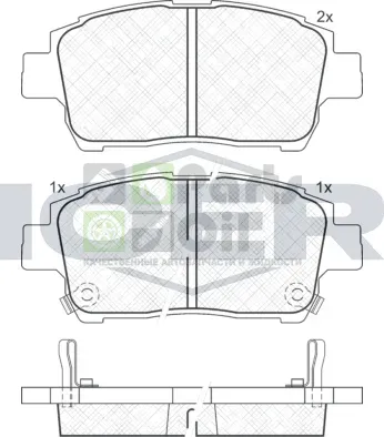 Тормозные колодки Icer передние для Toyota Celica VII T230 1999-2002. Артикул 181386