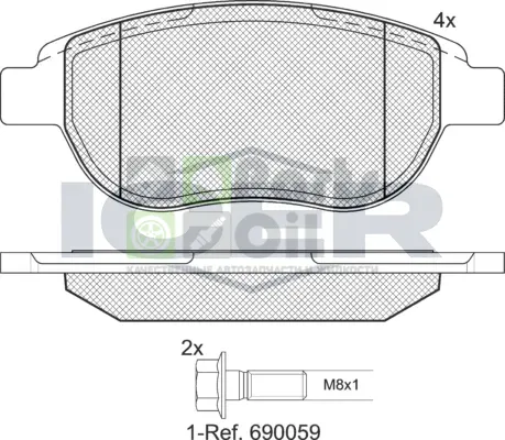 Тормозные колодки Icer передние для Citroen Xsara 2001-2005. Артикул 181429-400