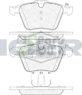 Тормозные колодки Icer передние для Volvo V60 II 2018-2024. Артикул 181805