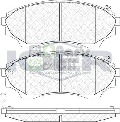 Тормозные колодки Icer передние для Mazda B-series V 1999-2006. Артикул 181822