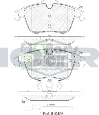 Тормозные колодки Icer передние для Peugeot 407 2004-2011. Артикул 181886-203