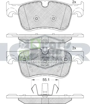 Тормозные колодки Icer передние для Citroen Berlingo III 2018-2024. Артикул 182158