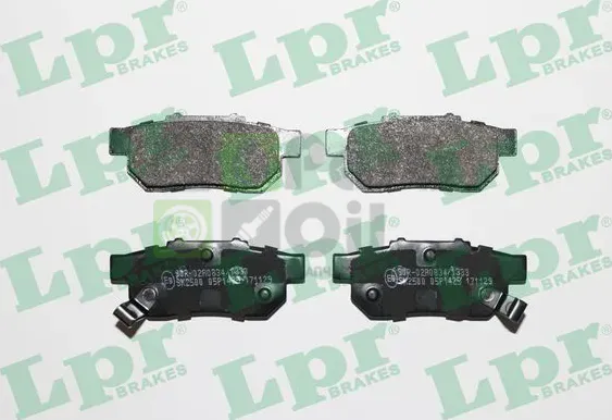 Тормозные колодки LPR задние для Honda Fit II 2008-2014. Артикул 05P1425
