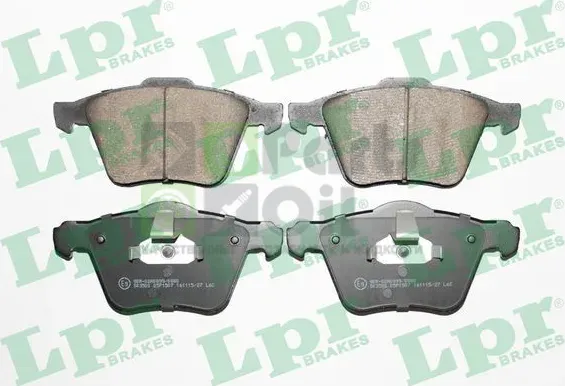 Тормозные колодки LPR передние для Volvo S60 II 2010-2015. Артикул 05P1507