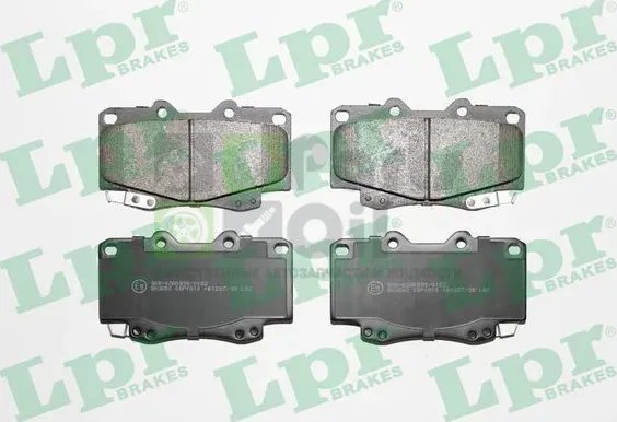 Тормозные колодки LPR передние для Toyota Hilux VII 2005-2015. Артикул 05P1610