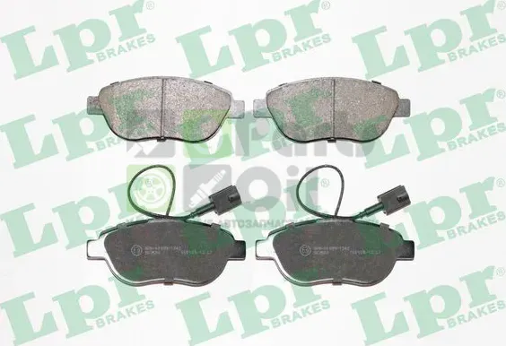 Тормозные колодки LPR передние для Fiat Grande Punto 2005-2012. Артикул 05P1657