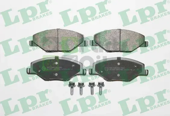 Тормозные колодки LPR передние для Skoda Fabia II 2011-2014. Артикул 05P1795