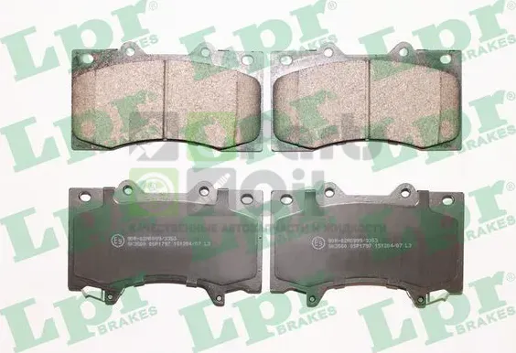 Тормозные колодки LPR передние для Nissan Patrol Y62 2010-2024. Артикул 05P1797
