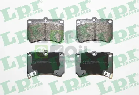 Тормозные колодки LPR передние для Mazda MX-3 I 1991-1997. Артикул 05P366