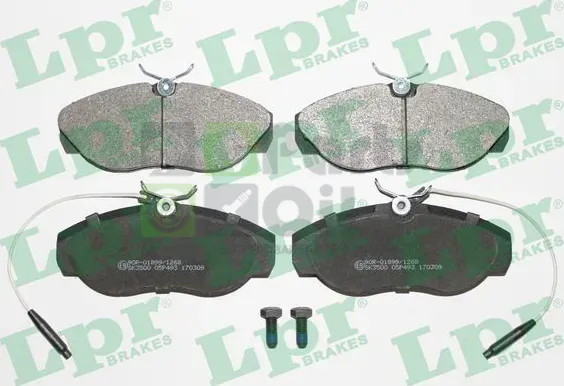 Тормозные колодки LPR передние для Citroen Jumper I 1994-2002. Артикул 05P493