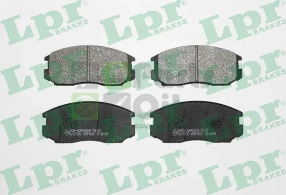 Тормозные колодки LPR передние для Proton Wira 400 Series 2000-2009. Артикул 05P502