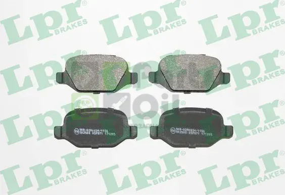 Тормозные колодки LPR задние для Fiat Linea 2007-2024. Артикул 05P871