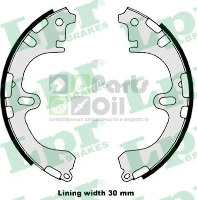 Тормозные колодки LPR задние для Toyota Corolla E110 1997-2002. Артикул 08800
