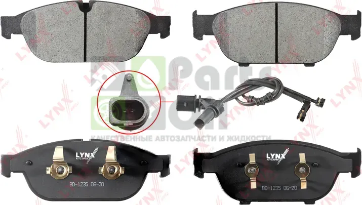 Тормозные колодки LYNXauto передние для Audi A8 III D4 2009-2018. Артикул BD-1235