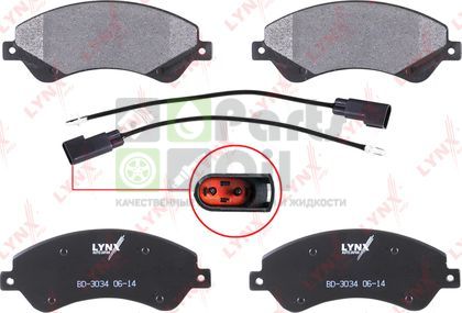 Тормозные колодки LYNXauto передние для Ford Transit Torneo VII 2006-2014. Артикул BD-3034