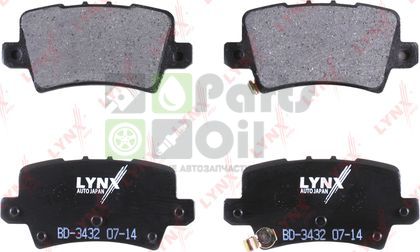 Тормозные колодки LYNXauto задние для Honda Civic VIII 2005-2011. Артикул BD-3432