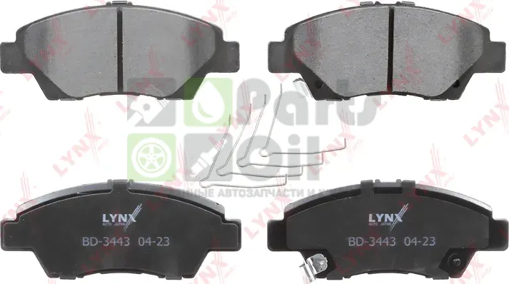 Тормозные колодки LYNXauto передние для Honda Jazz III 2015-2024. Артикул BD-3443