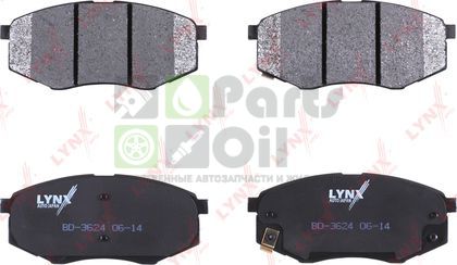 Тормозные колодки LYNXauto передние для Hyundai Sonata VI YF 2009-2015. Артикул BD-3624