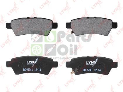 Тормозные колодки LYNXauto задние для Nissan Navara D40 2004-2015. Артикул BD-5741