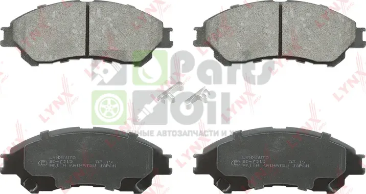 Тормозные колодки LYNXauto для Suzuki SX4 II S-Cross 2013-2024. Артикул BD-7315