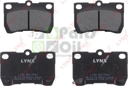 Тормозные колодки LYNXauto задние для Toyota Mark X I 2004-2009. Артикул BD-7544