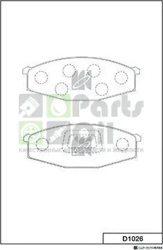 Тормозные колодки MK Kashiyama передние для Nissan Urvan II E23 1982-1988. Артикул D1026
