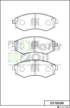 Тормозные колодки MK Kashiyama для Hyundai Elantra IV HD 2005-2011. Артикул D11053M