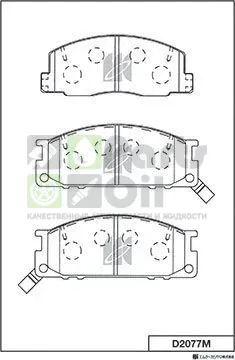 Тормозные колодки MK Kashiyama передние для Toyota Celica V T180 1989-1994. Артикул D2077M
