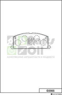 Тормозные колодки MK Kashiyama для Toyota Corolla E70 1983-1987. Артикул D2085