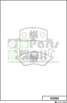 Тормозные колодки MK Kashiyama передние для Toyota Tercel II L20 1982-1988. Артикул D2092