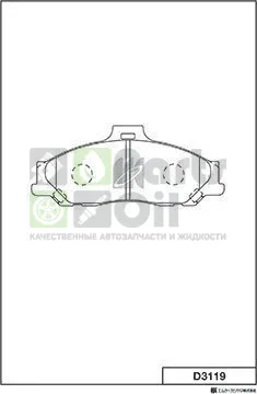 Тормозные колодки MK Kashiyama передние для Mazda B-series IV 1998-1999. Артикул D3119