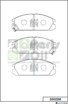 Тормозные колодки MK Kashiyama передние для Honda Civic IV 1987-1995. Артикул D5022M