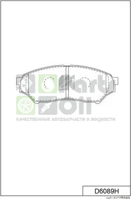 Тормозные колодки MK Kashiyama передние для Mitsubishi Pajero Pinin 1999-2007. Артикул D6089H