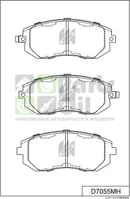 Тормозные колодки MK Kashiyama передние для Subaru Outback IV 2009-2014. Артикул D7055MH
