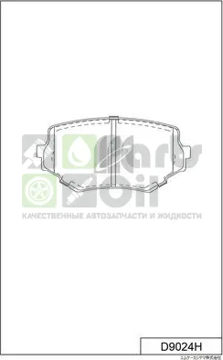 Тормозные колодки MK Kashiyama передние для Volkswagen Golf II 1986-1991. Артикул D9024H