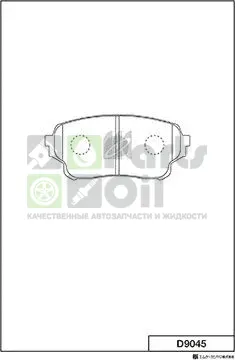 Тормозные колодки MK Kashiyama передние для Opel Agila B 2008-2014. Артикул D9045