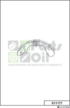 Тормозные колодки MK Kashiyama задние для Mazda 626 II GC 1982-1990. Артикул K11177