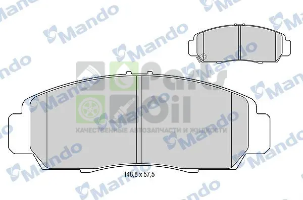Тормозные колодки Mando передние для Honda Civic VIII 2006-2011. Артикул MBF015003