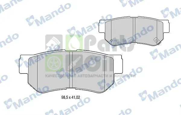 Тормозные колодки Mando задние для Hyundai Elantra IV HD 2005-2011. Артикул MBF015202