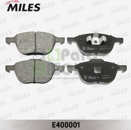 Тормозные колодки Miles Low-Metallic передние для Volvo S40 II 2004-2012. Артикул E400001