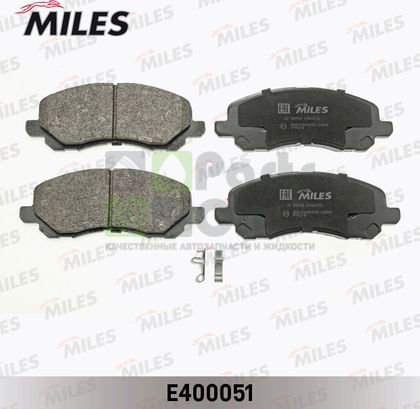 Тормозные колодки Miles Low-Metallic передние для Jeep Compass I 2006-2016. Артикул E400051