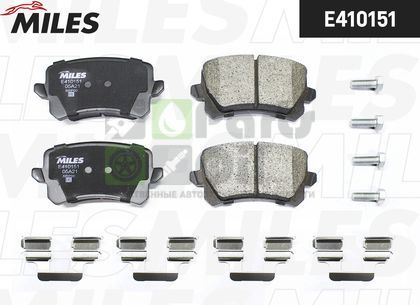 Тормозные колодки Miles Low-Metallic задние для Volkswagen Passat B7 2010-2015. Артикул E410151