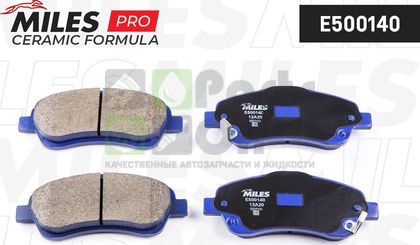 Тормозные колодки Miles Керамика передние для Toyota Avensis II 2003-2008. Артикул E500140