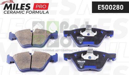 Тормозные колодки Miles Керамика передние для BMW 5 V E60E61 2003-2010. Артикул E500280