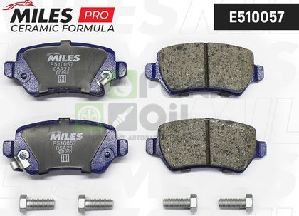 Тормозные колодки Miles Керамика задние для Opel Corsa C 2000-2009. Артикул E510057